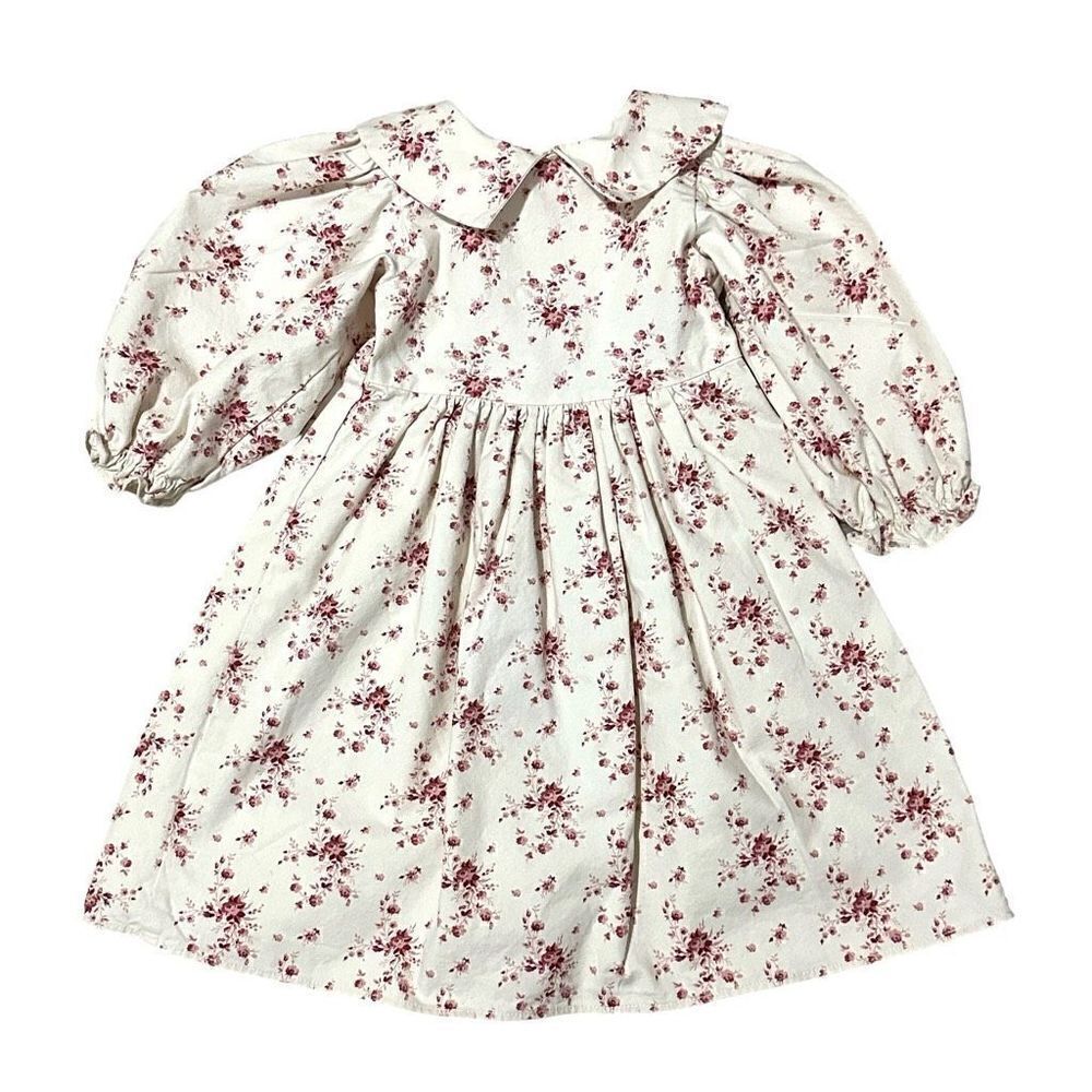 Vintage Allison Rose Cottagecore Balloon Sleeve Floral Dress , Girl’s Size 4 - Picture 2 of 11
